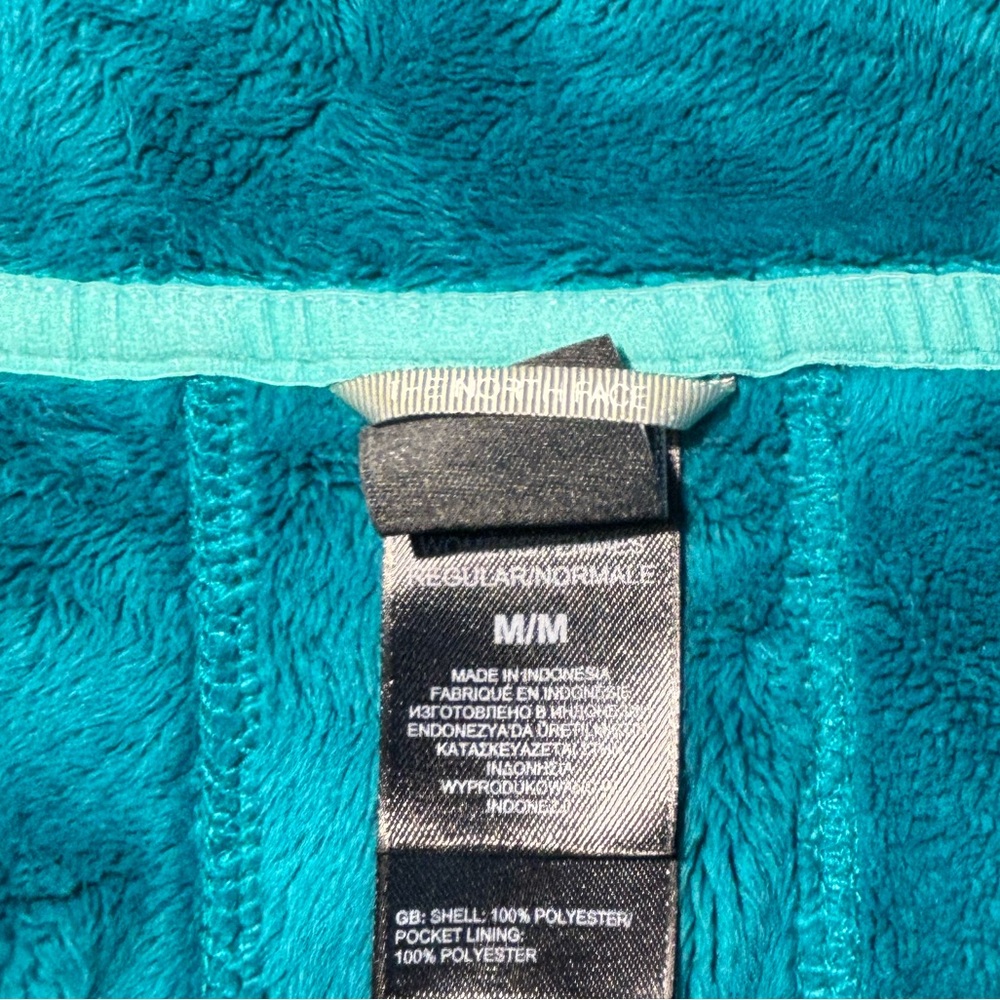 The North Face Sherpa Lined Jacket Size Medium Teal Pockets B1 - Picture 12 of 12